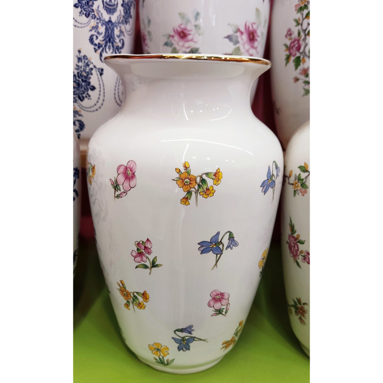 گلدان سرامیکی طرح گل های بهاری