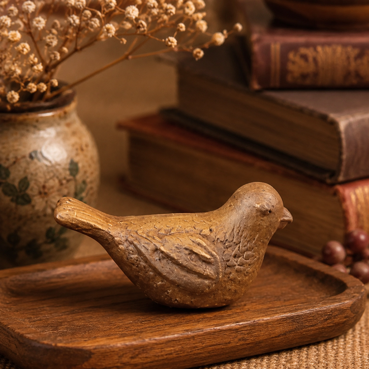 مجسمه پرنده طرح چوب (جنس پودر سنگ)