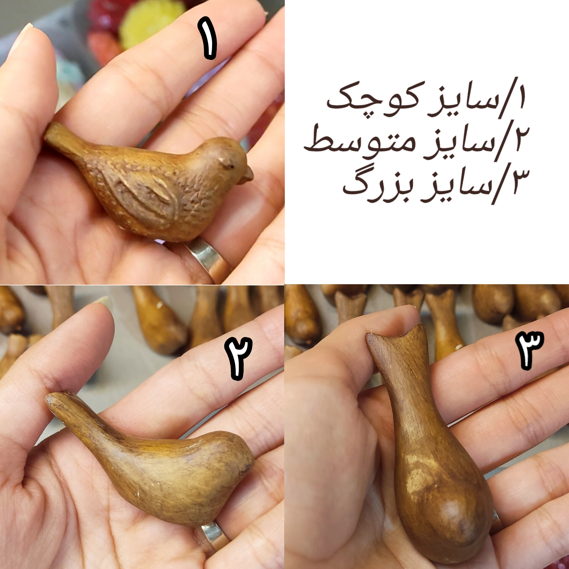 مجسمه پرنده طرح چوب (جنس پودر سنگ)